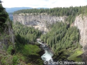 Schlucht am Fuße der Helmcken Falls