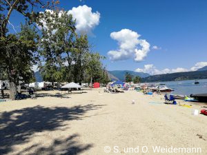 Strand am Shuswap Lake