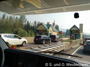 Kontrollstelle bei der Einfahrt in den Jasper Nationalpark