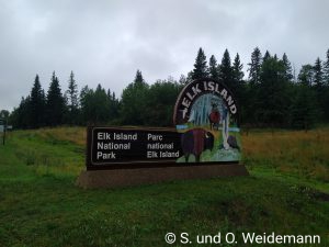 Der Eingang zum Elk Island NationalPark