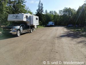 Der Campingplatz für Wohnmobile im Elk Island NP