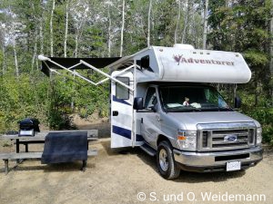 Der Stellplatz auf dem Jarvis Bay Campground