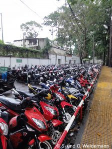 Ein Parkplatz in Saigon